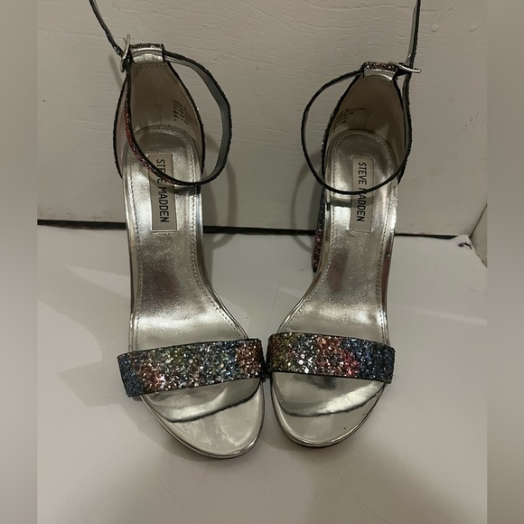 Steve Madden Carrson Glitter Heels Size 8 - Picture 2 of 4